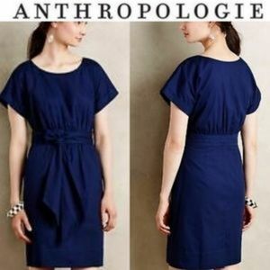 Anthropologie Deep Blue Mini Dress